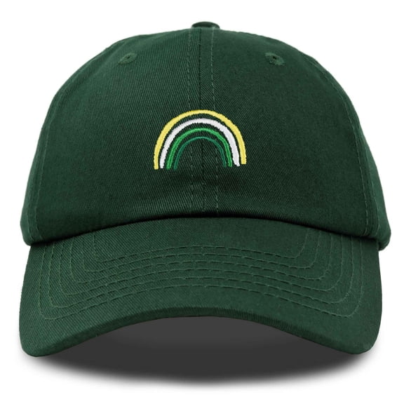 DALIX St. Patricks Rainbow Hat Womens Embroidered Baseball Cap in Dark Green
