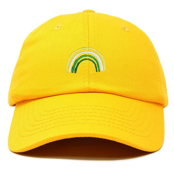 DALIX St. Patricks Rainbow Hat Womens Embroidered Baseball Cap in Gold