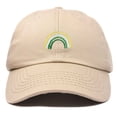 thumbnail image 1 of DALIX St. Patricks Rainbow Hat Womens Embroidered Baseball Cap in Khaki, 1 of 4