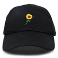 thumbnail image 1 of DALIX Sunflower Hat Womens Floral Baseball Cap in Black, 1 of 6
