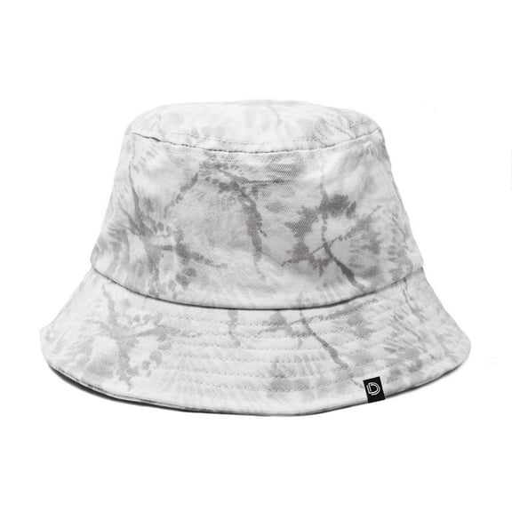 DALIX Tie Dye 100% Cotton Unisex Outdoor Summer Bucket Hat in Gray - Medium
