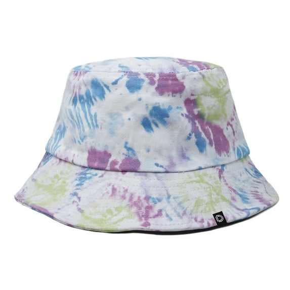 DALIX Tie Dye 100% Cotton Unisex Outdoor Summer Bucket Hat in Green - Medium