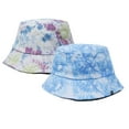 thumbnail image 1 of DALIX Tie Dye 100% Cotton Unisex Outdoor Summer Bucket Hats in Green and Blue - Medium (2-Pack), 1 of 5