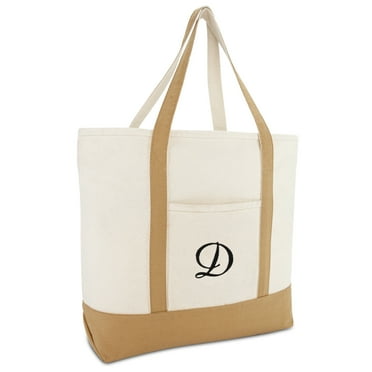 DALIX Tote Bag Satchel Shoulder Bags for Women Beach Totes Brown Ballent D