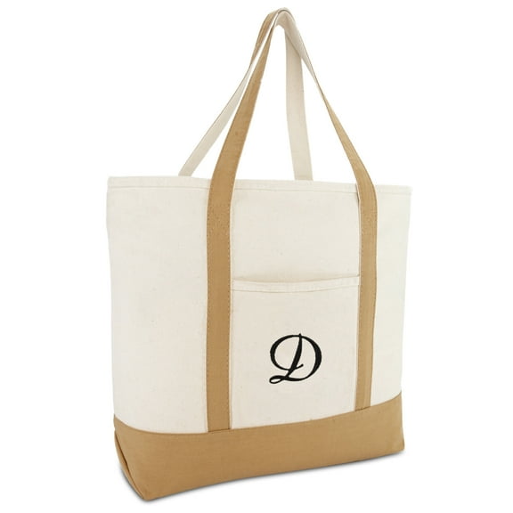 DALIX Tote Bag Satchel Shoulder Bags for Women Beach Totes Brown Ballent D