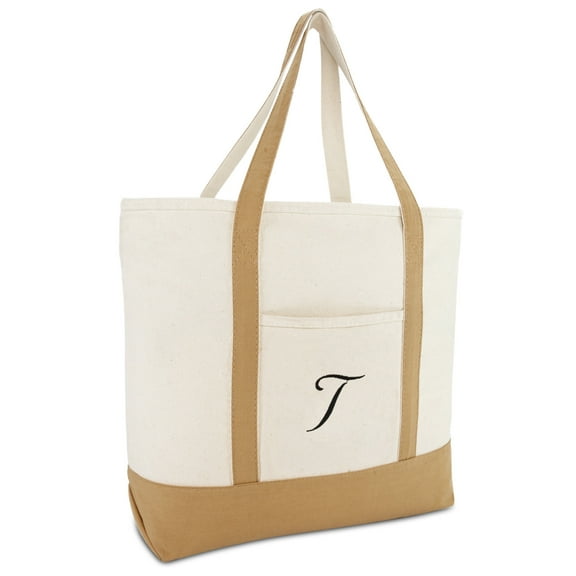 DALIX Tote Bag Satchel Shoulder Bags for Women Beach Totes Brown Ballent T