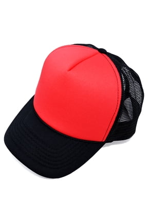 Trucker Cap Two Toned Cap in Black and Red