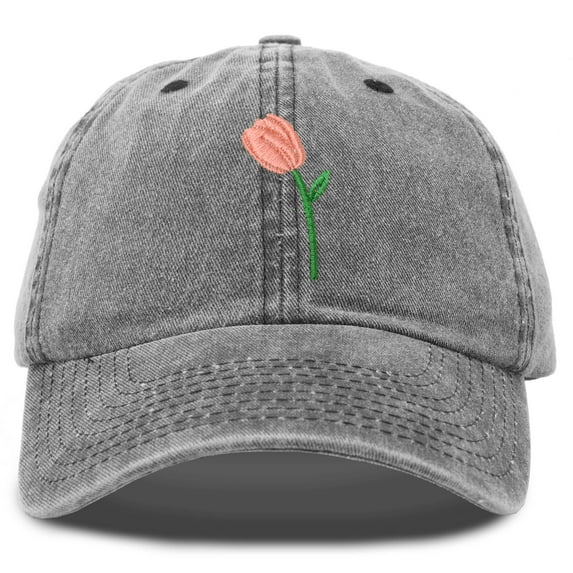 DALIX Tulip Hat Womens Floral Collection Baseball Cap in Black Vintage