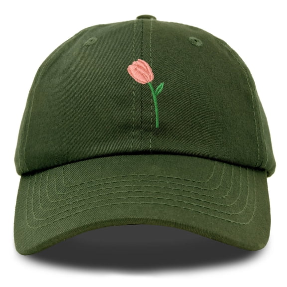 DALIX Tulip Hat Womens Floral Collection Baseball Cap in Olive