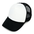 thumbnail image 1 of DALIX Two Tone Summer Mesh Cap in Black and White Trucker Hat, 1 of 7