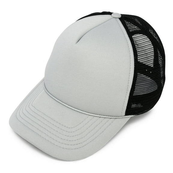 DALIX Two Tone Summer Mesh Cap in Gray and Black Trucker Hat