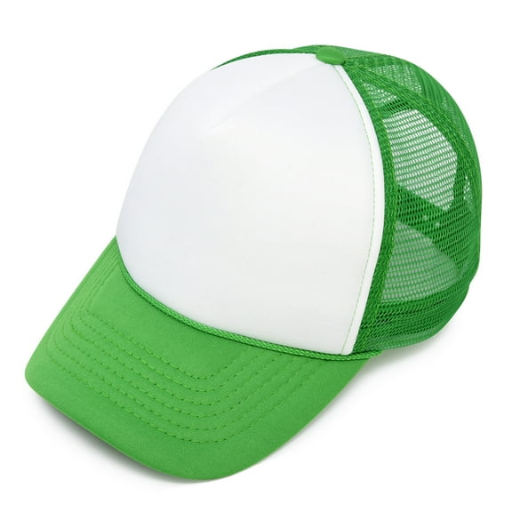 DALIX Two Tone Summer Mesh Cap in Kelly Green and White Trucker Hat