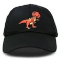 thumbnail image 1 of DALIX Tyrannosaurus Rex T-Rex Dinosaur Kids Hat Baseball Cap Girls Boys in Black, 1 of 7