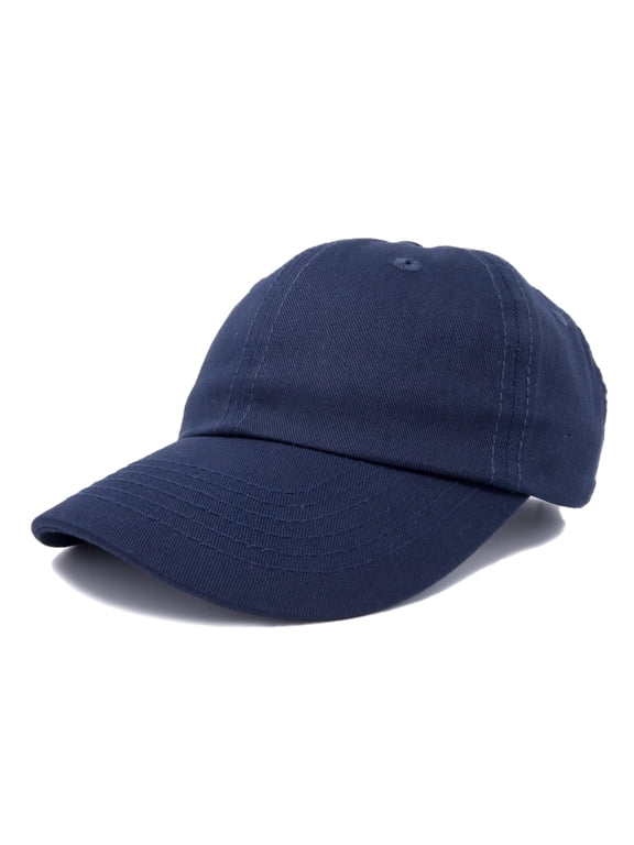 Unisex Unstructured Cotton Cap Adjustable Hat Navy Blue