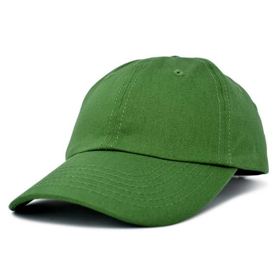 DALIX Unisex Unstructured Cotton Cap Adjustable Plain Hat in Olive