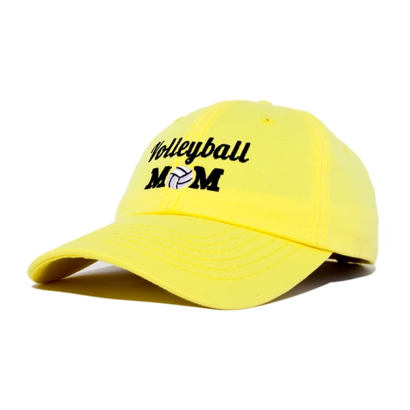DALIX Volleyball Mom Premium Cotton Cap Womens Hats for Mom in Minion Yellow