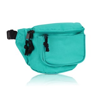 DALIX Women's 3-Pocket Fanny Pack Waist Belt, Blue