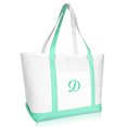 thumbnail image 1 of DALIX Women's Premium Tote Bag Shoulder Bags Monogrammed Mint Green D, 1 of 8