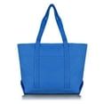 thumbnail image 1 of DALIX Womens 23" Deluxe 24 oz. Cotton Canvas Tote Bag Zippered in Royal Blue, 1 of 5