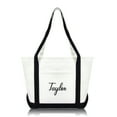 thumbnail image 1 of DALIX Womens Custom Monogrammed Names Premium Embroidered Tote Bag Abigail Taylor, 1 of 6