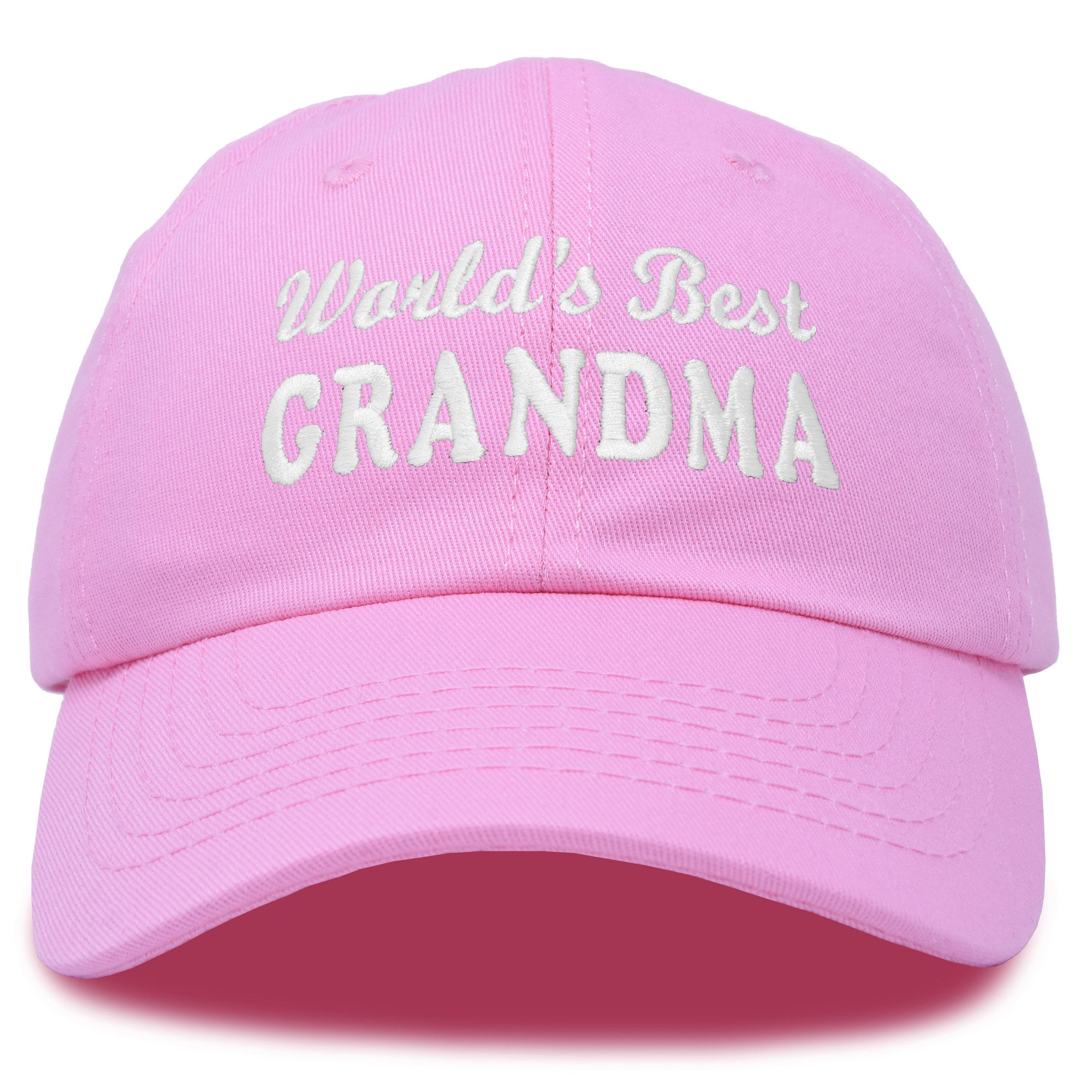 DALIX Worlds Best Grandma Hat Gift Embroidered Cotton Cap in Hot