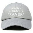 thumbnail image 1 of DALIX Worlds Best Grandpa Dad Hat Grandfather Gift Cotton Cap in Gray, 1 of 6