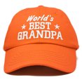 thumbnail image 1 of DALIX Worlds Best Grandpa Dad Hat Grandfather Gift Cotton Cap in Orange, 1 of 6
