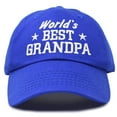 thumbnail image 1 of DALIX Worlds Best Grandpa Dad Hat Grandfather Gift Cotton Cap in Royal Blue, 1 of 6