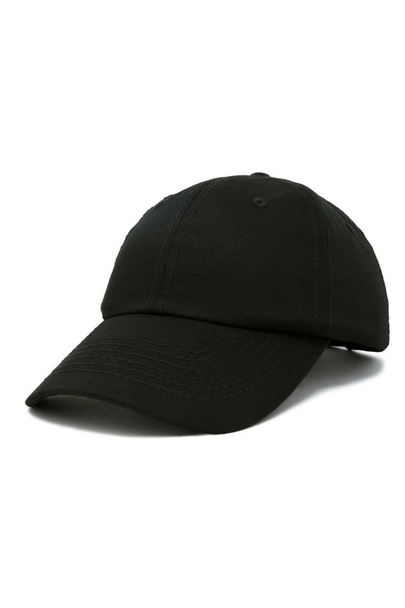 Youth Childrens Cotton Cap Plain Hat In Black