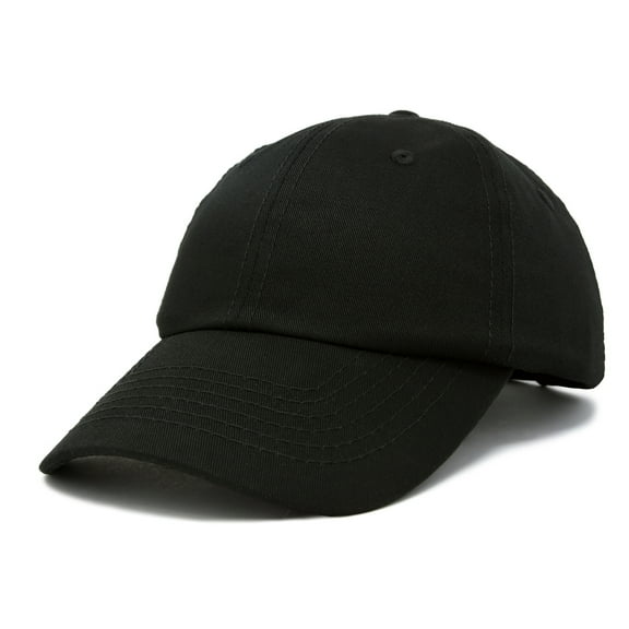 DALIX Youth Childrens Cotton Cap Plain Hat In Black
