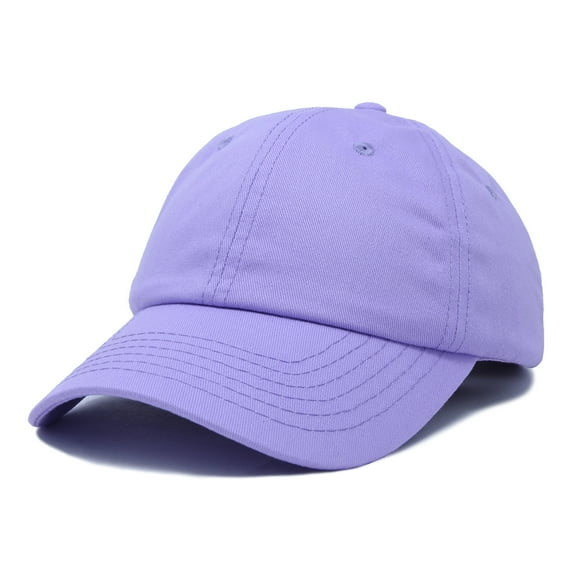 DALIX Youth Childrens Cotton Cap Plain Hat In Lavender