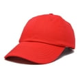 thumbnail image 1 of DALIX Youth Childrens Cotton Cap Plain Hat In Red, 1 of 6