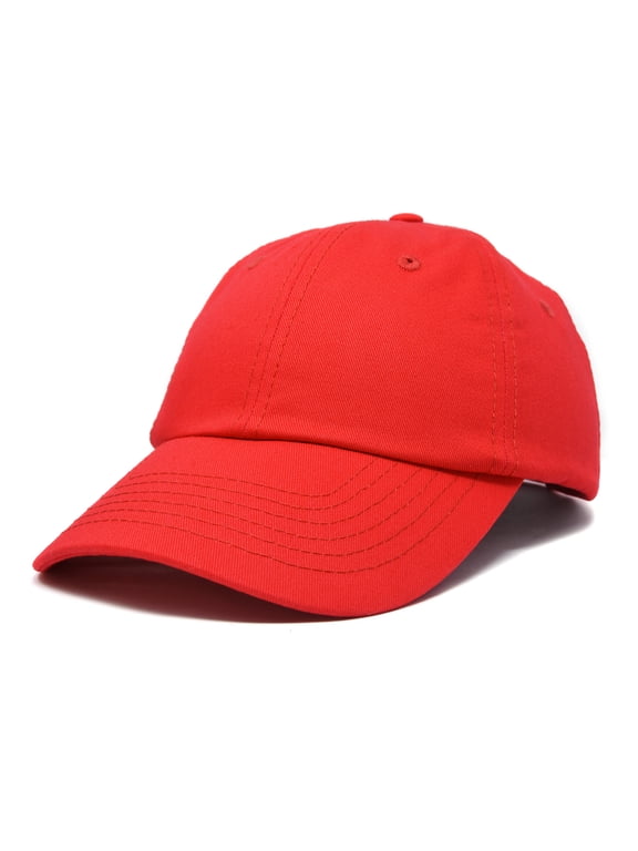Youth Childrens Cotton Cap Plain Hat In Red
