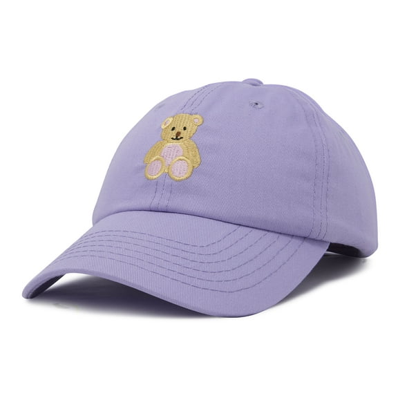 DALIX Youth Cute Teddy Bear Hat Cotton Baseball Cap in Lavender