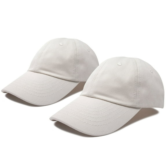 DALIX Youth Girls Boys Dad Hats Baseball Caps (Cheap 2 for 1 Deal) in Beige