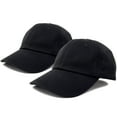 thumbnail image 1 of DALIX Youth Girls Boys Dad Hats Baseball Caps (Cheap 2 for 1 Deal) in Black, 1 of 6