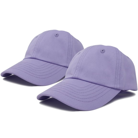 DALIX Youth Girls Boys Dad Hats Baseball Caps (Cheap 2 for 1 Deal) in Lavender