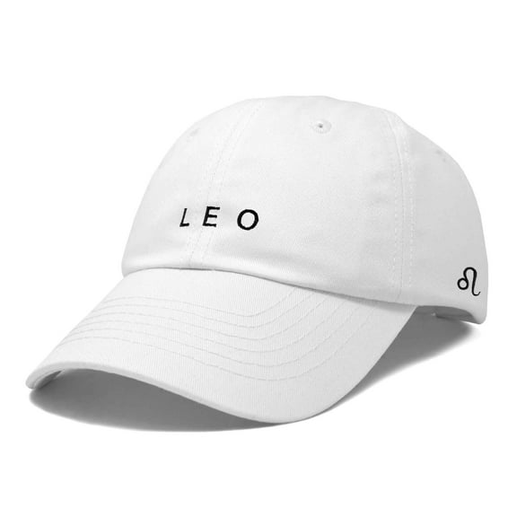 DALIX Zodiac Sign Leo Hat Women's Embroidered Horoscope Baseball Cap in White