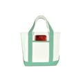 thumbnail image 1 of DALIX by DALIX Women's 24oz Cotton Canvas Tote Handbag, Mint Green, 1 of 3