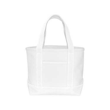 DALIX by DALIX Women's 24oz Cotton Canvas Tote Handbag, White