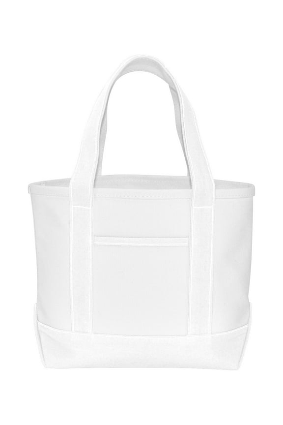 by DALIX Women's 24oz Cotton Canvas Tote Handbag, White