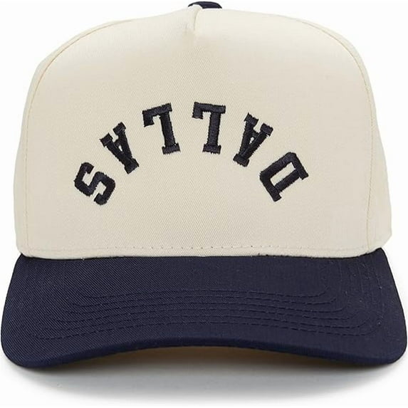 DALLAS Hat, Embroidered City Name Trucker Cap, Adjustable Snapback Baseball Hat for Men and Women, Vintage Retro Style Texas Travel Gift