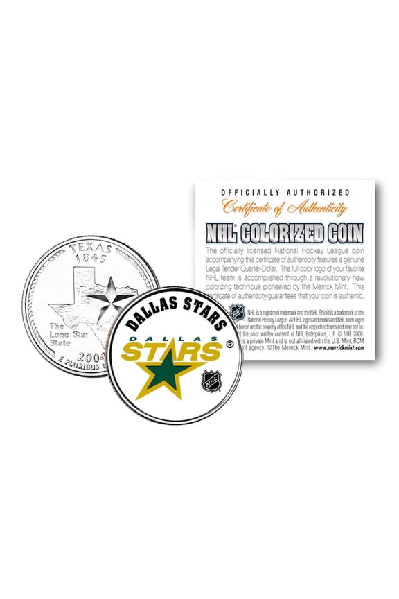 DALLAS STARS NHL Hockey Texas Statehood Quarter US Colorized Coin LICENSED