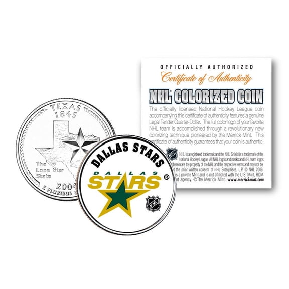 DALLAS STARS NHL Hockey Texas Statehood Quarter US Colorized Coin LICENSED