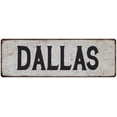 thumbnail image 1 of DALLAS Vintage Look Rustic Metal City State Sign 8 x 24 Matte Finish Metal 108240041047, 1 of 1