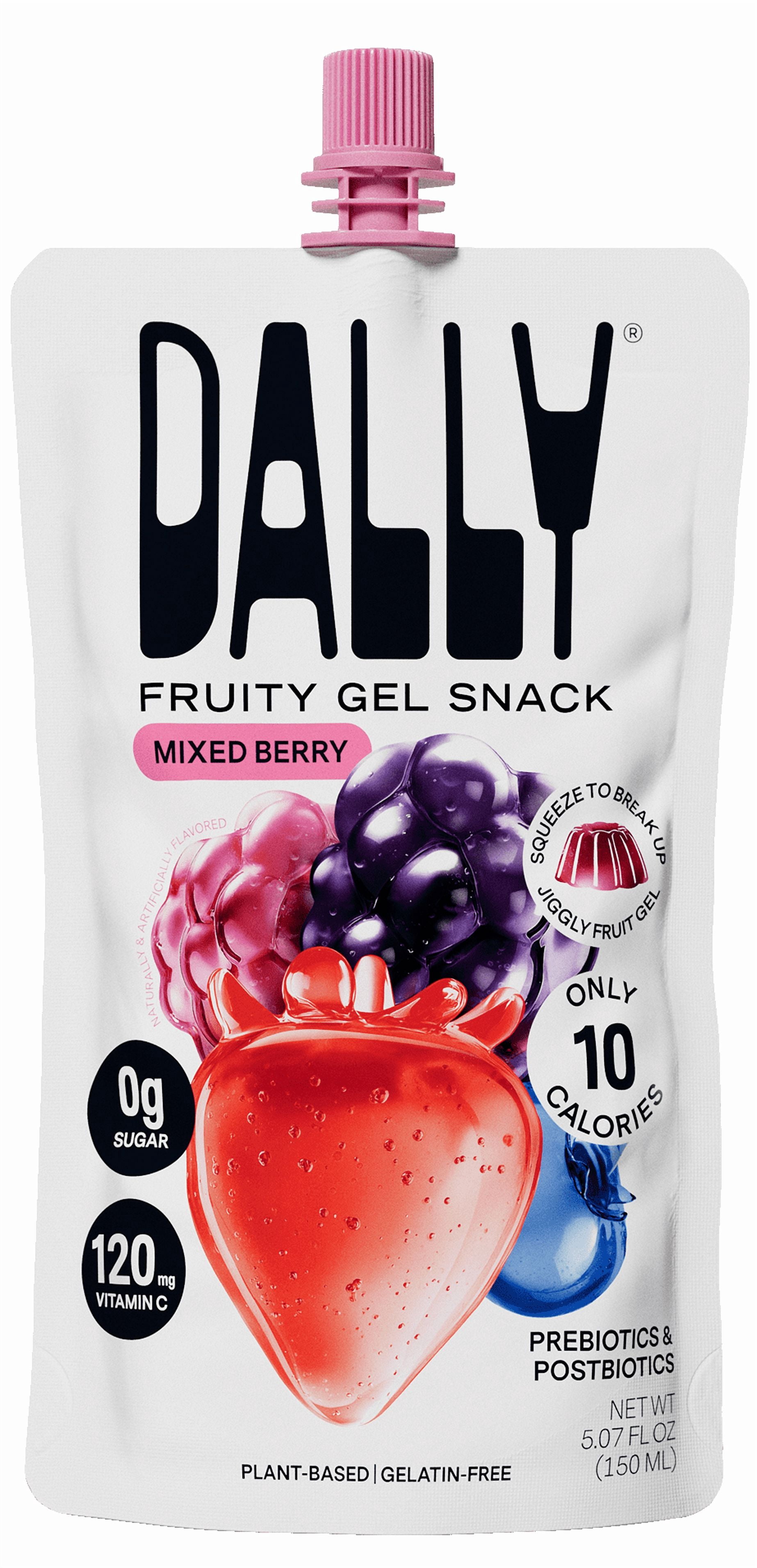 DALLY Mixed Berry Fruity Gel Snack, 5.07 Fl Oz Pouch