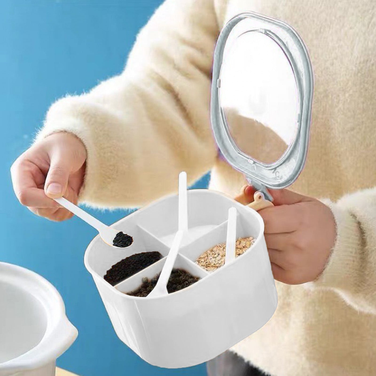 DALLtif Clearance Seasoning Box Plastic Food Storage Organizer Box 4