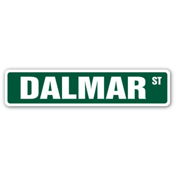 DALMAR Street Sign Childrens Name Room Sign | Indoor/Outdoor |  36" Wide
