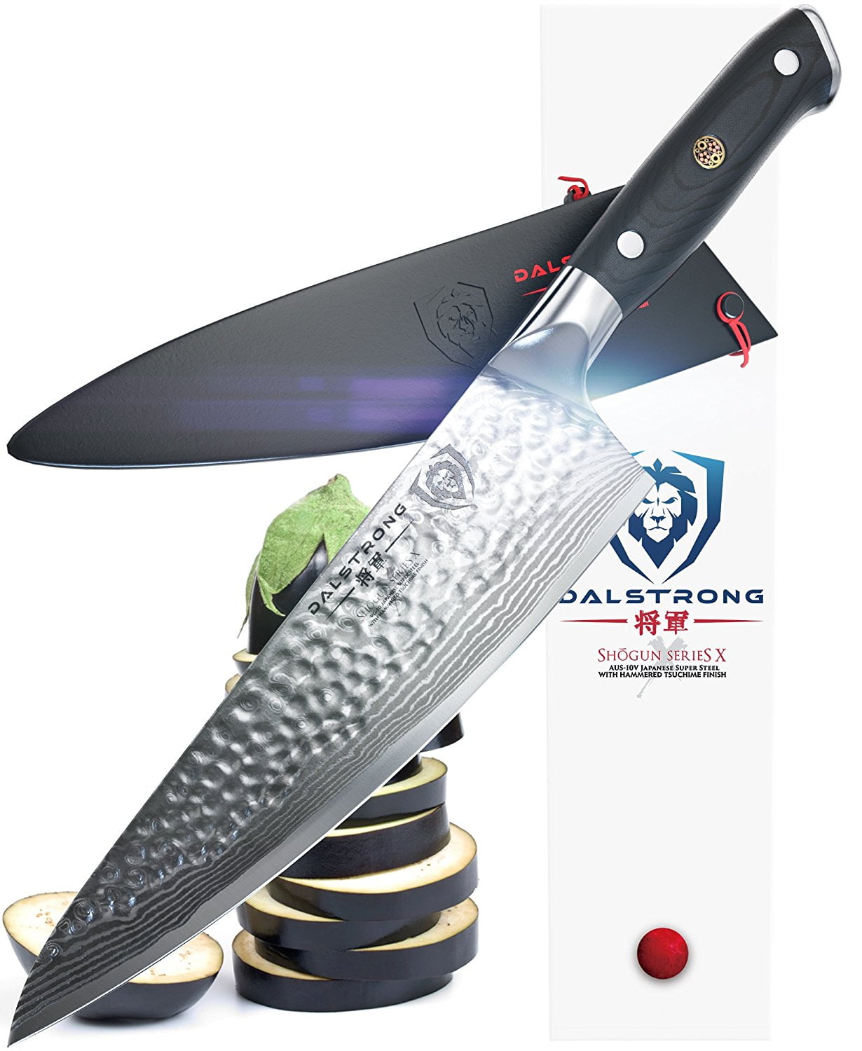 Dalstrong - 8 Chef's KnifeThe Crixus - Shogun Series - Chef & Cleaver Hybrid - Japanese AUS-10V Super Steel - Meat Knife - w/Sheath