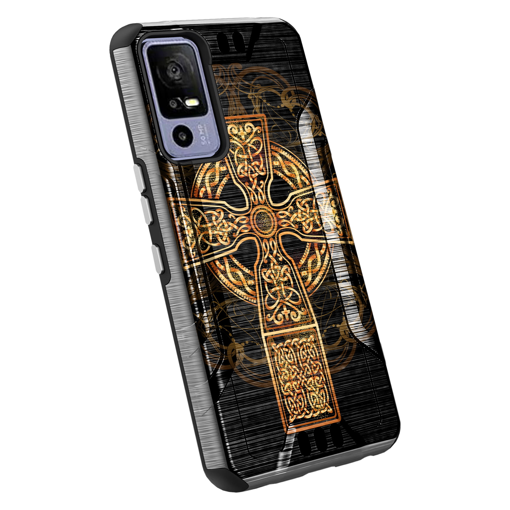 DALUX Combat Slim Hybrid Phone Case Cover Compatible with TCL 40 XE 5G / 40  X / NXTPAPER 5G (2023) - Antique Cross 